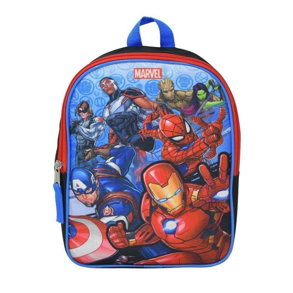 New Marvel Avengers Backpack Iron Man Captain America Black Blue